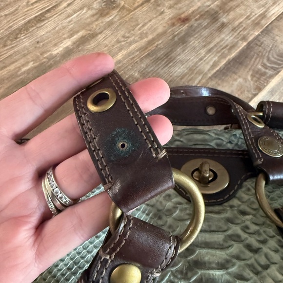 Vintage Coach Rare Sage Chelsea Python Shoulder Bag One Of A Kind|Vintage Coach - Picture 14 of 16